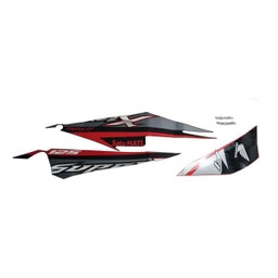[871X0K41N20ZAL] Stiker Body Set Kiri Hitam Merah Honda Supra X 125 FI