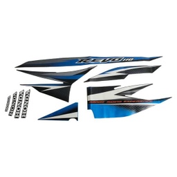 [871X0K03N00ZCL] Stiker Body Kiri Hitam Biru Honda Revo 110