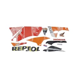 [871X0K45N20ZAL] Sticker Body Set Kiri Orange Red – Honda CBR 150R K45A
