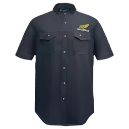 [AHK02001016] Kemeja Classic Denim Shirt Hitam (L)