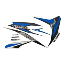 [871X0KZR600ZER] Sticker Body Set Kanan Biru Putih Honda Vario Techno 125 Helm-In FI