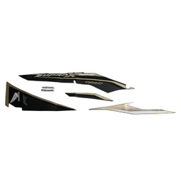 [871X0K41N50ZAR] Stiker Body Set Kanan Hitam Honda Supra X 125 FI
