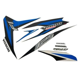 [871X0KZR600ZEL] Sticker Body Set Kiri Biru Putih Honda Vario Techno 125 Helm-In FI