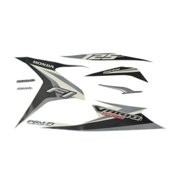 [871X0KZRB20ZEL] Sticker Body Set Kiri Putih Silver Honda Vario Techno 125 FI STD