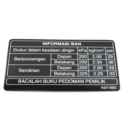 [87505K97N00] Label, Tire – PCX 150 K97