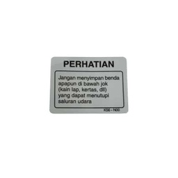 [87517K56N00] Sticker (Label Air Intake Notice) – Sonic 150R K56 &amp; Supra GTR 150 K56F