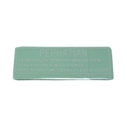 [87522KCJ660] Label, Visor Caution – BeAT POP eSP, Sonic 150R, Supra GTR 150, Vario 150 eSP, Vario 125 eSP &amp; New CBR 150R K45G
